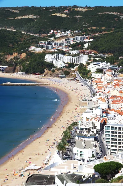 Sesimbra Portekiz Kıyı Kenti Üzerinde Göster — Stok fotoğraf