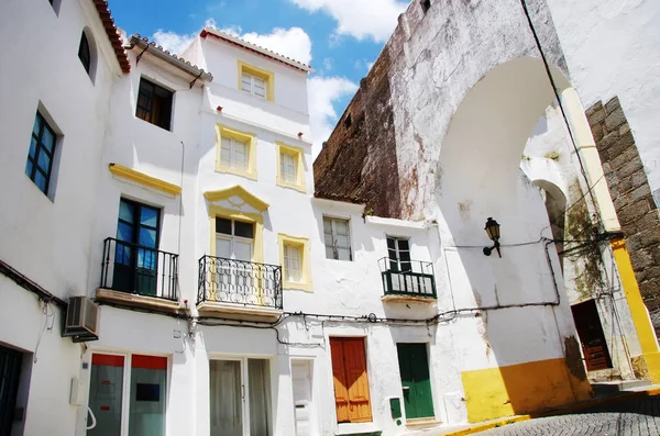 Alte Fassaden Der Straße Von Elvas Südlich Von Portugal — Stockfoto