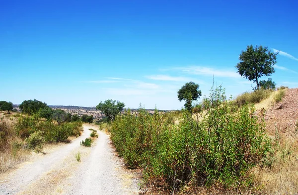 Alentejo 地区葡萄牙南部公路 — 图库照片