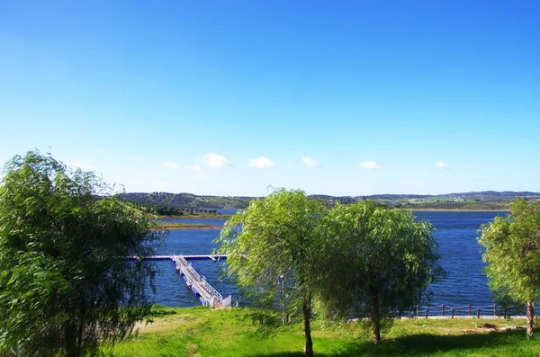 Lago Alqueva Cerca Del Pueblo Amieira Portugal —  Fotos de Stock