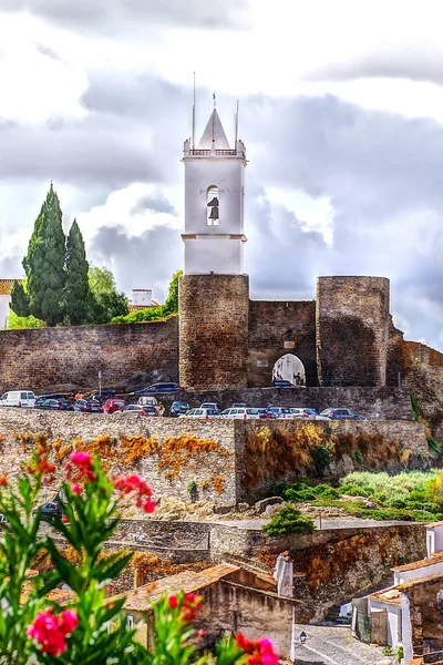 Torre Del Castillo Monsaraz Antiguo Pueblo Sur Portugal — Foto de Stock