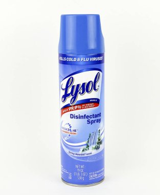 Spencer, Wisconsin, Kasım, 9, 2018 olabilir, Deterjan dezenfektan sprey Lysol ilk 1889 yılında piyasaya sürüldü ve bu ana şirket Reckitt Benckiser
