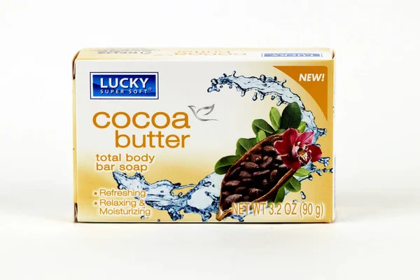 Bar de la marca Lucky Cocoa Butter Soap — Foto de Stock