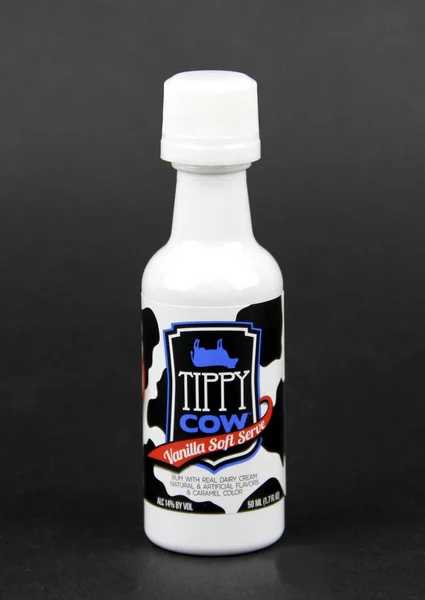 Spencer Wisconsin Stycznia 2019 Mini Butelka Tippy Krowa Vanilla Miękkie — Zdjęcie stockowe