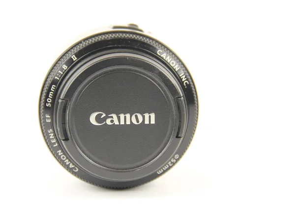 Spencer Wisconsin Februari 2019 Canon Lens Geïsoleerd Een Witte Achtergrond — Stockfoto