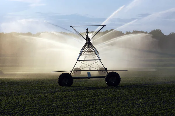 Sistema de irrigação das culturas — Fotografia de Stock