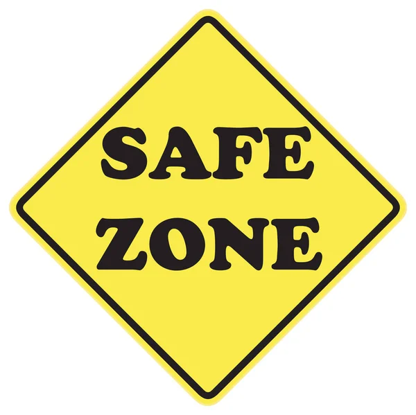 Знак безопасной зоны — стоковое фото