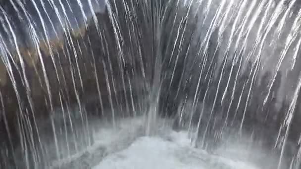 Wasserdurchfluss Einem Versickerungsteich — Stockvideo