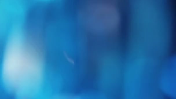 Lumières défocalisées bleues et blanches se déplaçant très rapidement 
