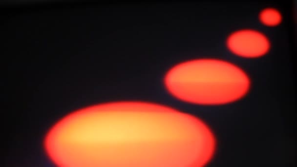 Orange Yellow Spheres Flashes Blue Lavender Light — Stock Video