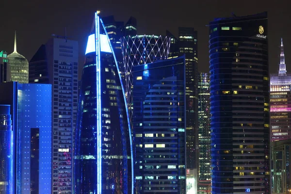 Qatar Doha Marzo 2018 Centro Finanziario Doha Capitale Città Più — Foto Stock