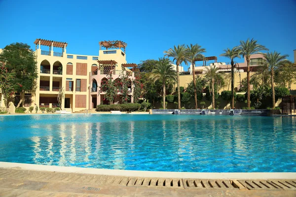 Jordan Aqaba Dezembro 2016 Piscina Exterior Com Água Limpa Hotel — Fotografia de Stock