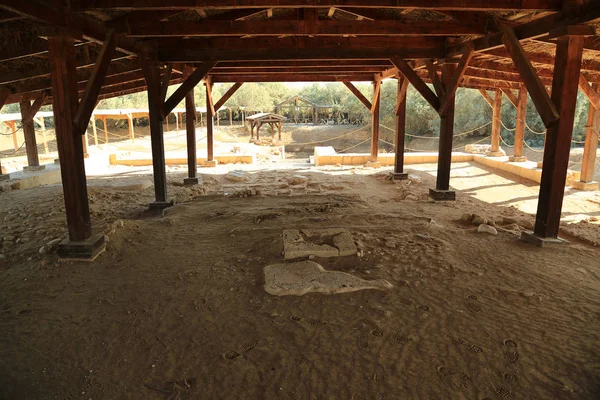 Maghtas Lugar Histórico Del Bautismo Jesucristo Situado Orilla Oriental Del —  Fotos de Stock