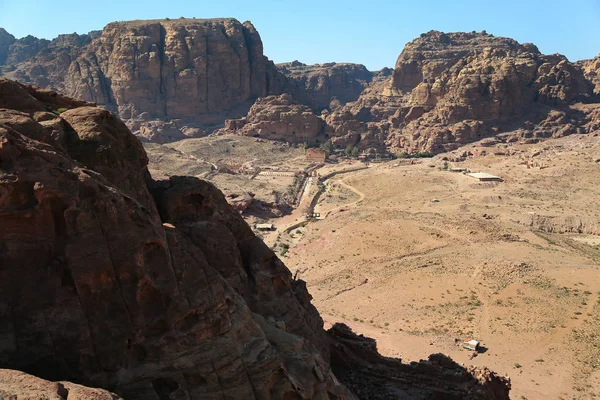 Başlangıçta Raqmu Ürdün Haşimi Krallığı Tarihi Arkeolojik Şehirde Olarak Nabateans — Stok fotoğraf