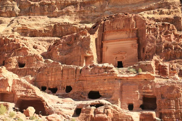 Túmulo Uneishu Antiga Petra Cidade Histórica Arqueológica Corte Rocha Reino — Fotografia de Stock
