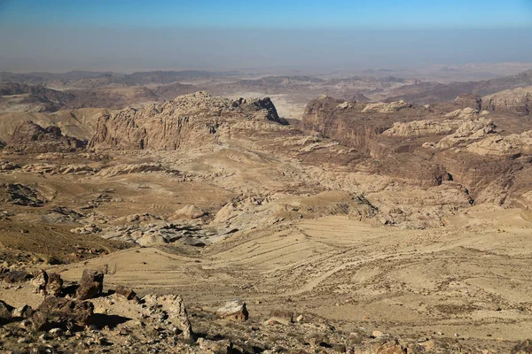 Prachtig Uitzicht Woestijn Van Wadi Sabra Hasjemitisch Koninkrijk Jordanië Verbazingwekkende — Stockfoto