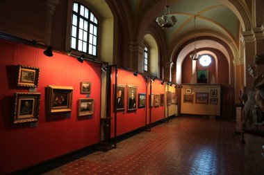 Ukrayna, Ivano-Frankivsk, 23 Şubat 2017: kilisede Meryem Ivano-Frankivsk City, Batı Ukrayna, Sanat Müzesi