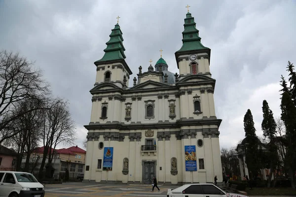 Ukraina Tarnopol Marca 2017 Kościół Dominikanów Katedra Niepokalanego Poczęcia Najświętszej — Zdjęcie stockowe