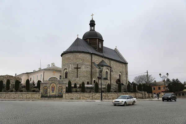 Ucrânia Kamianets Podilskyi Janeiro 2017 Igreja Santíssima Trindade Praça Trinity — Fotografia de Stock