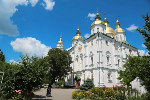 Ukraina Połtawa Czerwca 2017 Święty Krzyż Klasztor Połtawie Miasto Położone — Zdjęcie stockowe