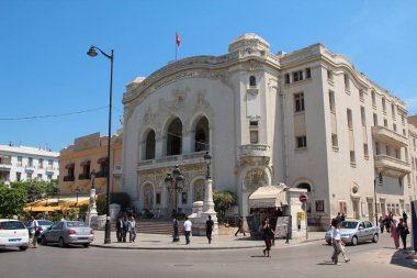 Tunus, Tunus, 30 Haziran 2010: Tunus - sermaye Tunus Caddesi insanlar