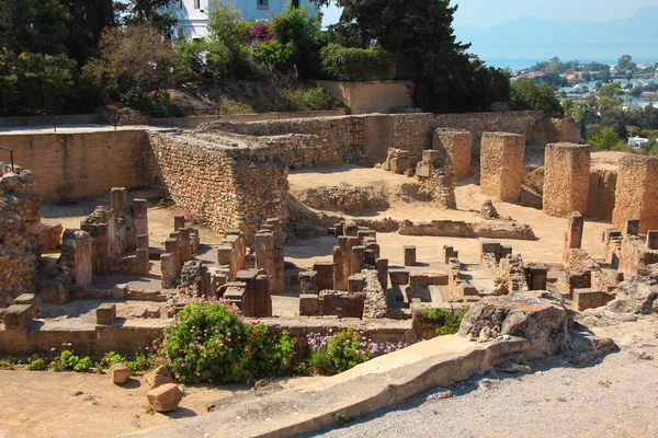 Ruinerna Antika Karthago Tunisien Kartago Ett Stort Stads Centrum Som — Stockfoto