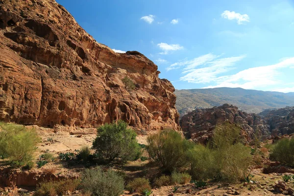 Bergen Petra Petra Oorspronkelijk Bekend Nabateans Als Raqmu Historische Archeologische — Stockfoto