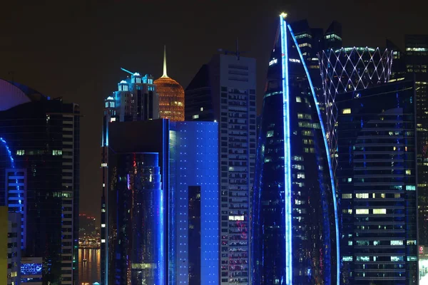Qatar Doha 2018 Március Financial Centre Doha Fővárosa Legnépesebb Városa — Stock Fotó