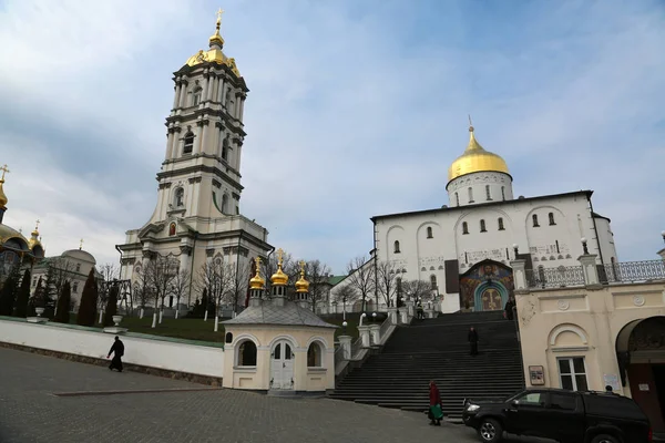 Ukraina Poczajów Marca 2017 Ludzie Święta Ławra Poczajowska Zaśnięcia Największy — Zdjęcie stockowe