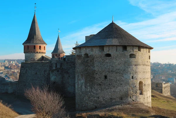 Gamla Slottet Smotrych River Före Detta Rutenska Litauiska Slott Och — Stockfoto