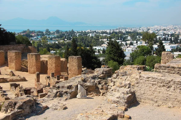 Rovine Dell Antica Cartagine Tunisia Cartagine Importante Centro Urbano Che — Foto Stock