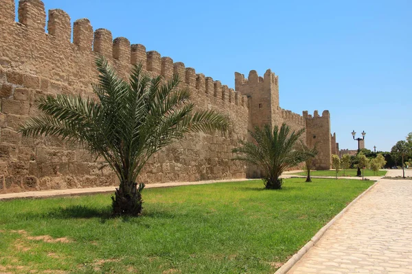 Стены Медины Сусса Тунис Сегодня Медине Находится Археологический Музей Сусса — стоковое фото