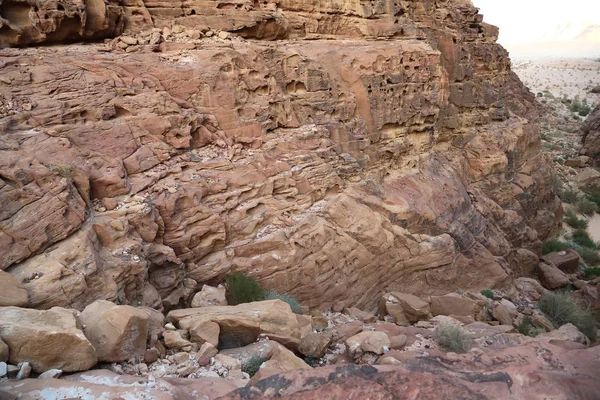Montanhas Deserto Wadi Rum Reino Hachemita Jordânia Paisagem Incrível Deserto — Fotografia de Stock