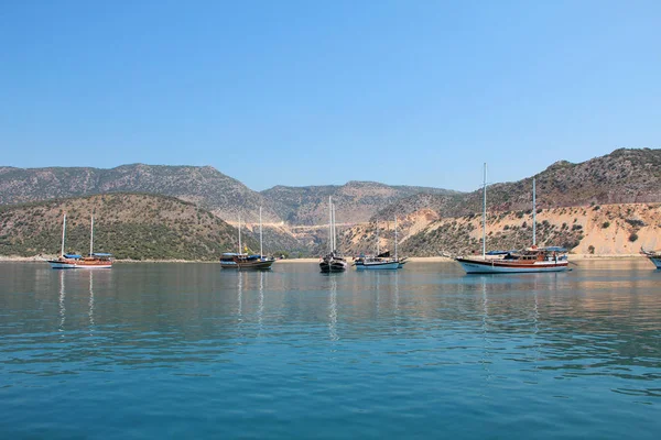 Turecko Antalya Červen 2011 Loď Blízké Viz Port Kaleici Staré — Stock fotografie