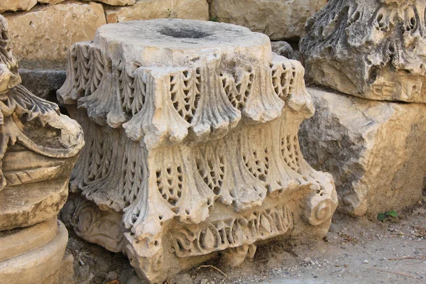 古老的希腊罗马圆形剧场的石头在迈拉 老名字 德姆雷 土耳其 古色古香的小镇在 Lycia Kale Demre 今天位于今天土耳其安塔利亚省 — 图库照片
