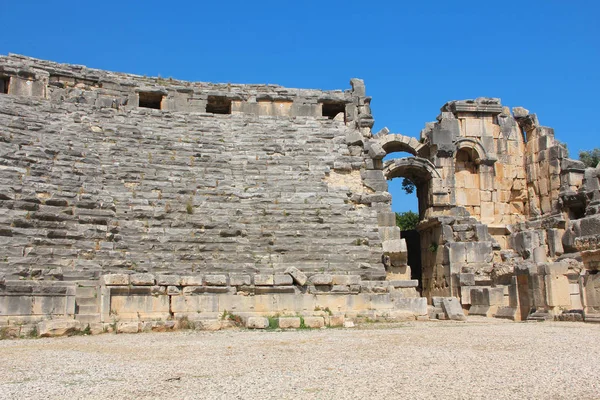 Oude Grieks Romeinse Amfitheater Myra Oude Naam Demre Turkije Myra — Stockfoto