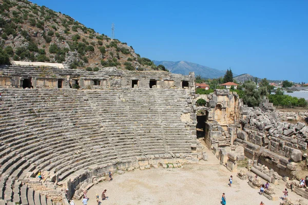 Antico Anfiteatro Greco Romano Myra Vecchio Nome Demre Turchia Myra — Foto Stock