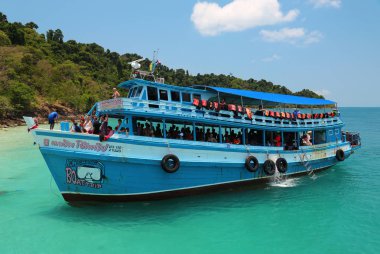 Tayland, Körfez Siam, 8 Nisan 2014: Körfez Siam Tayland zevk tekneler