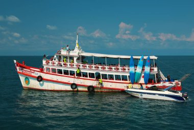 Tayland, Körfez Siam, 8 Nisan 2014: Körfez Siam Tayland zevk tekneler