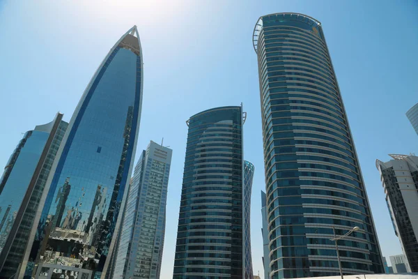 ドーハ国際空港 首都でカタール ペルシャ湾 アラビア半島 中東で最も人口の多い都市のカタール ドーハ 2018 金融センター — ストック写真