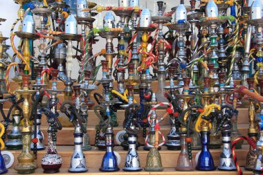 Mısır'daki dükkanda nargile