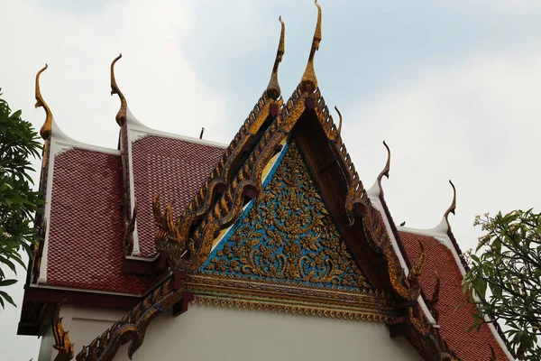 Buddhist temple on Golden Mount or Wat Saket in Bangkok in Thailand