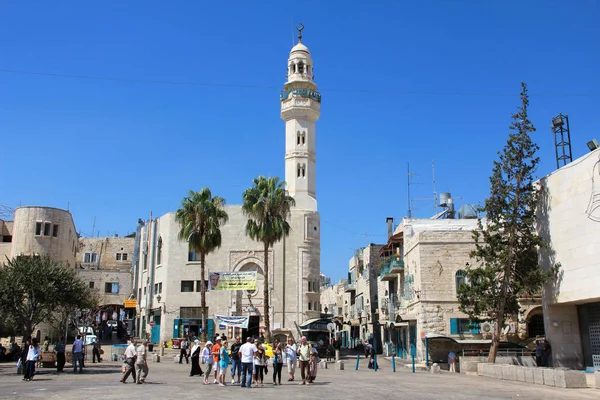 Filistin Bethlehem Eylül 2010 Beytüllahim Filistin Caddesi Insanlar — Stok fotoğraf