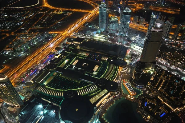 Emirados Árabes Unidos Dubai Janeiro 2016 Vista Noite Dubai Centro — Fotografia de Stock