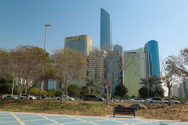 Egyesült Arab Emírségek Dubai 2016 Február Épületek Corniche Road Abu — Stock Fotó