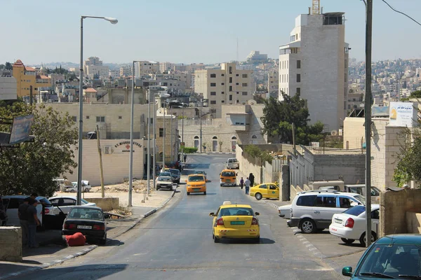 Κράτος Της Παλαιστίνης Βηθλεέμ Σεπτεμβρίου 2010 Αυτοκίνητα Στο Δρόμο Στην — Φωτογραφία Αρχείου