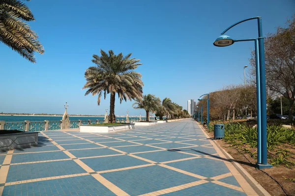 Bulwar Corniche Abu Zabi Zjednoczonych Emiratach Arabskich — Zdjęcie stockowe