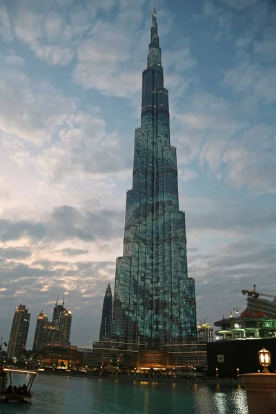 Dubai Emirados Árabes Unidos Janeiro 2016 Burj Khalifa Megatall Skyscraper — Fotografia de Stock