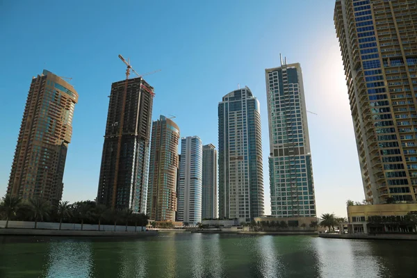 Emirados Árabes Unidos Dubai Fevereiro 2016 Jumeirah Lakes Towers Dubai — Fotografia de Stock