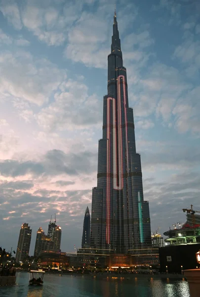 Dubai Emirados Árabes Unidos Janeiro 2016 Burj Khalifa Megatall Skyscraper — Fotografia de Stock